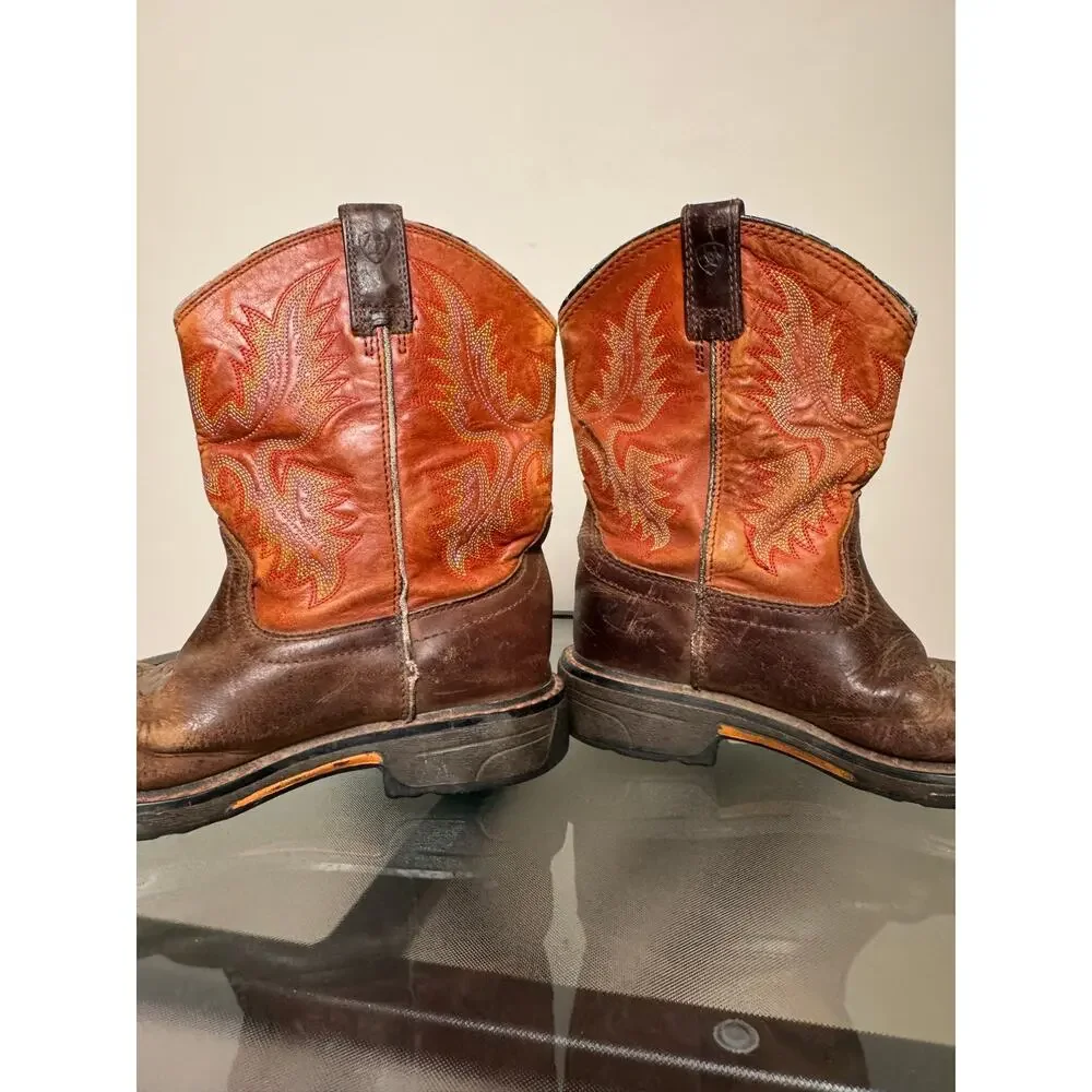 Kids 2 Ariat Fatbaby Style Leather Cowboy/Cowgirl Boots